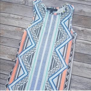 Topshop Petite Aztec Tribal Print Dress